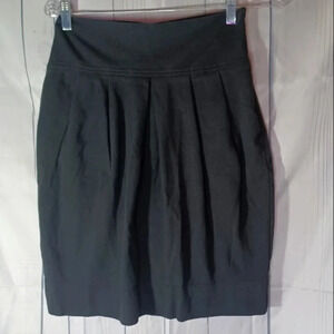 Theory black pleated skirt